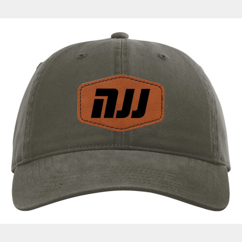 NJJ Classic Dad Leather Patch Hat Thumbnail
